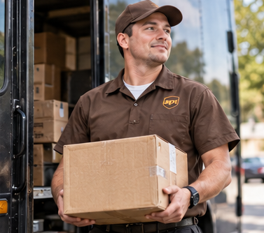 A delivery worker